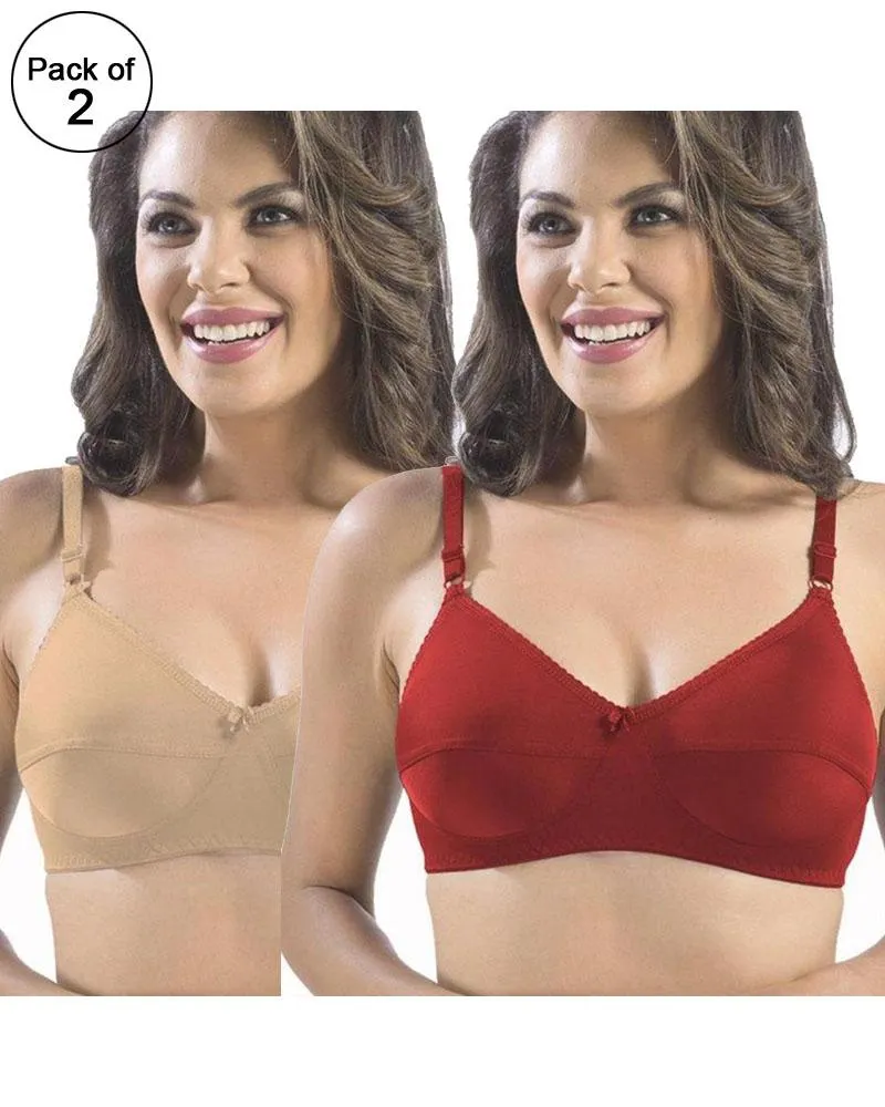 Pack of 2 -  Sonari Loreal Bra - Non Padded Non Wired - Imported Bra - Random Colors