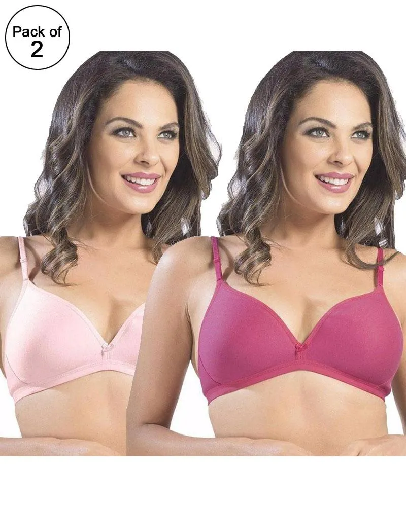 Pack of 2 - Sonari Omania Bra - Non Padded Non Wired - Imported Bra - Random Colors