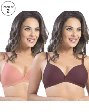 Pack of 2 - Sonari Omania Bra - Non Padded Non Wired - Imported Bra - Random Colors