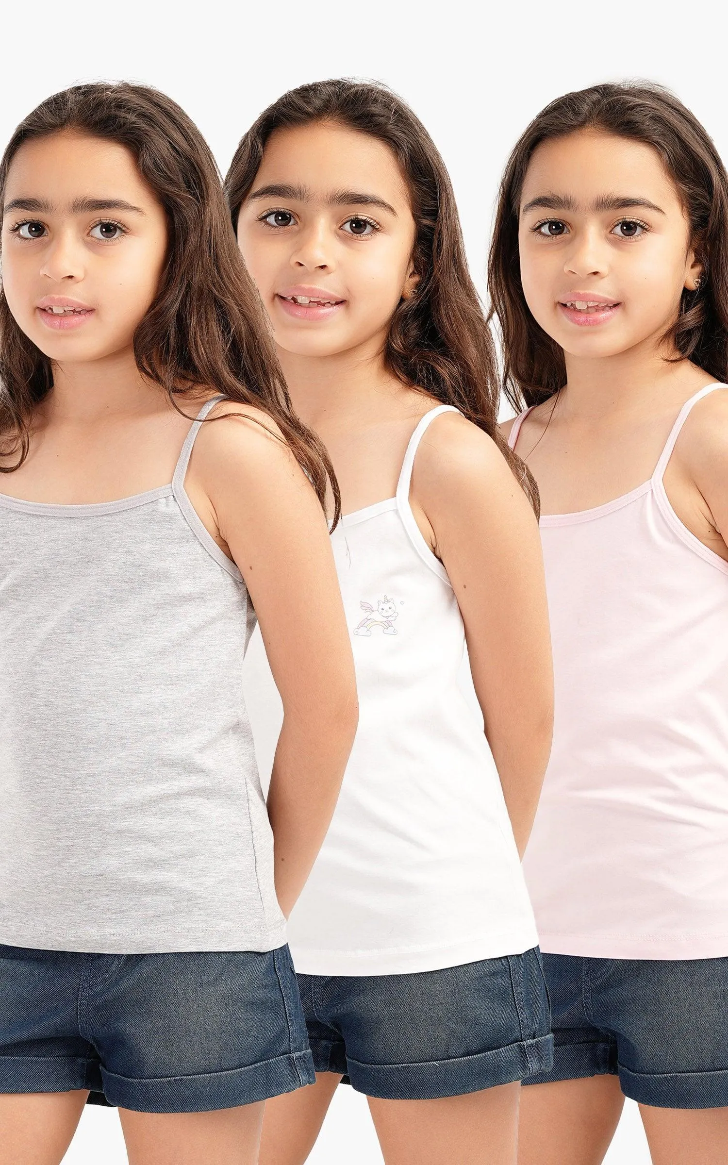 Pack of 3 Girly Cami Tops