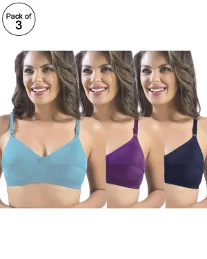Pack of 3 -  Sonari Loreal Bra - Non Padded Non Wired - Imported Bra - Random Colors