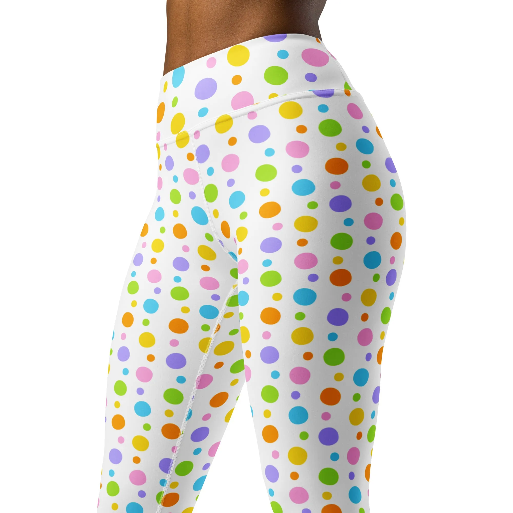 Pastel Polka Dot High-waist Yoga Leggings