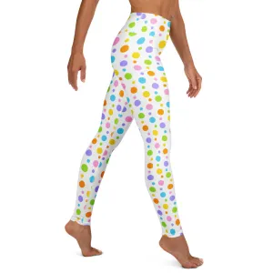 Pastel Polka Dot High-waist Yoga Leggings