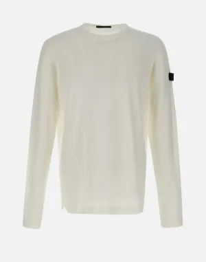 Peuterey flak vit bomull nylon tröja