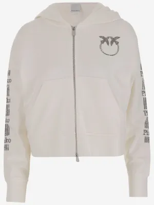 Pinko Cotton Sweatshirt med logotyp