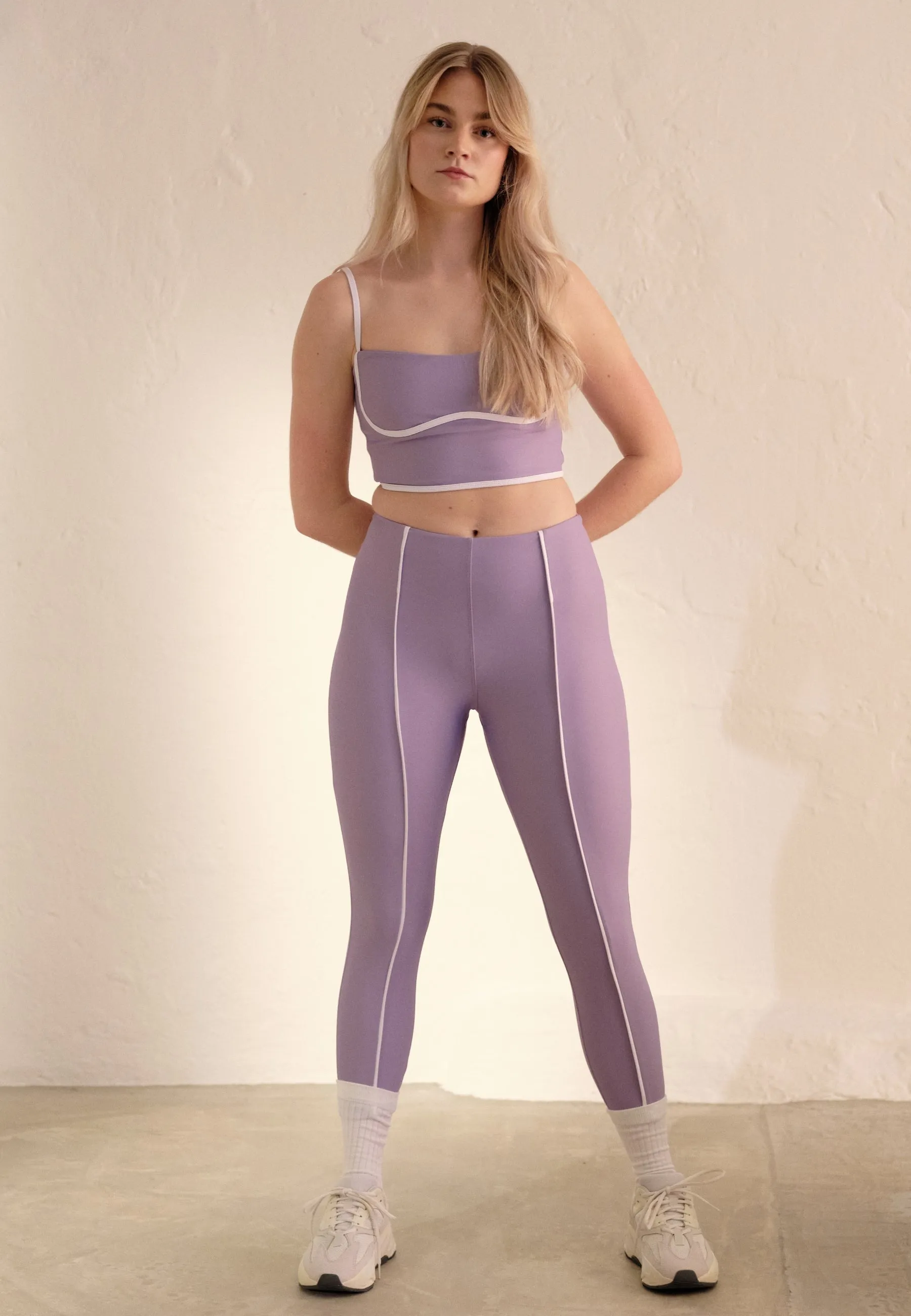 Piping Detail Top - Lavender