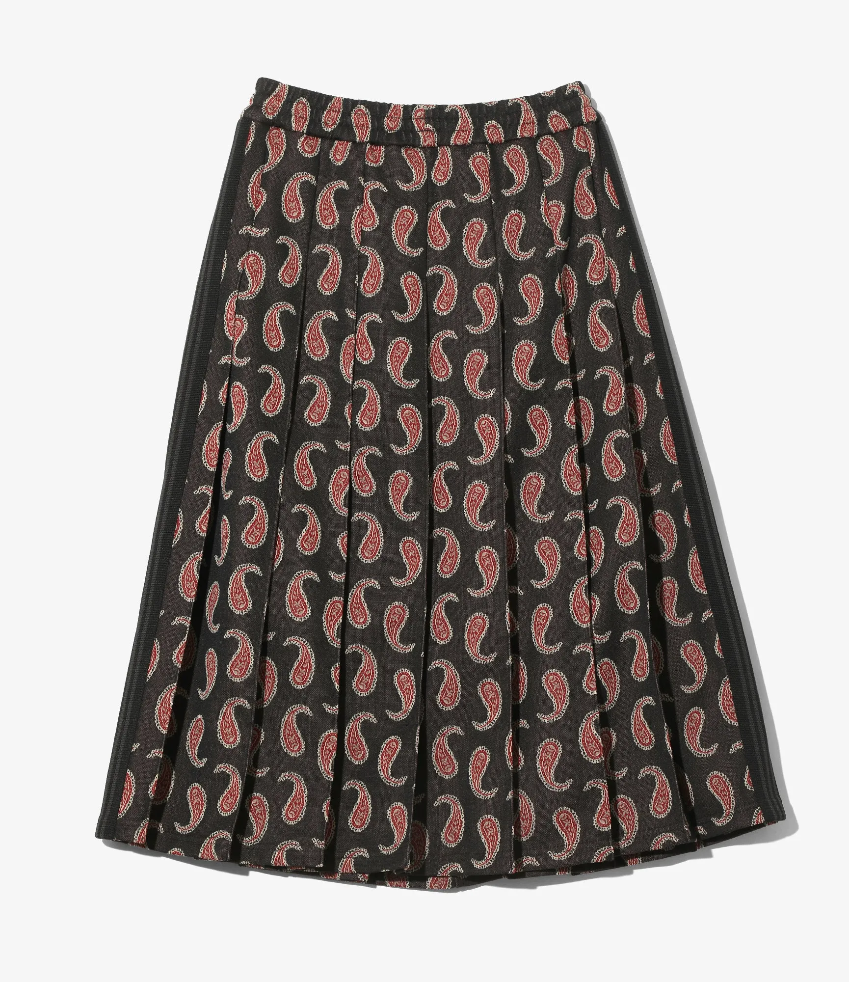 Pleated Track Skirt – Paisley Jacquard