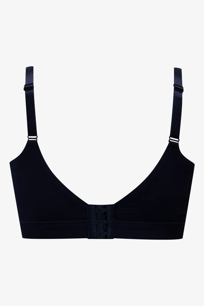 Plus Size 2 Pack Padded Wire Free Bras Navy & Natural