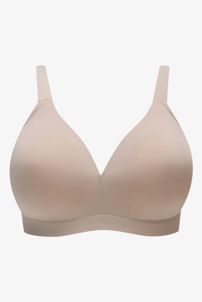 Plus Size 2 Pack Padded Wire Free Bras Navy & Natural