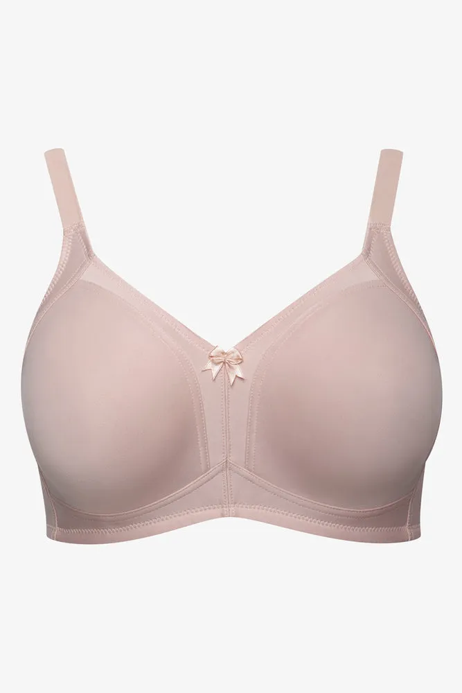 Plus Size 2 Pack Smooth Non Padded Wirefree Bras Dusty Pink And Grey