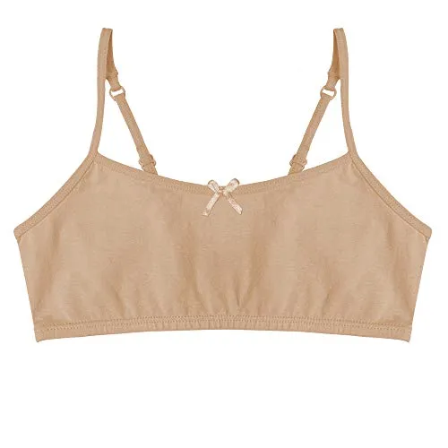 Popular Cotton Girls Training Bra - Crop Cami Training Bras for Girls with Adjustable Straps. Cotton Bra Pack.
