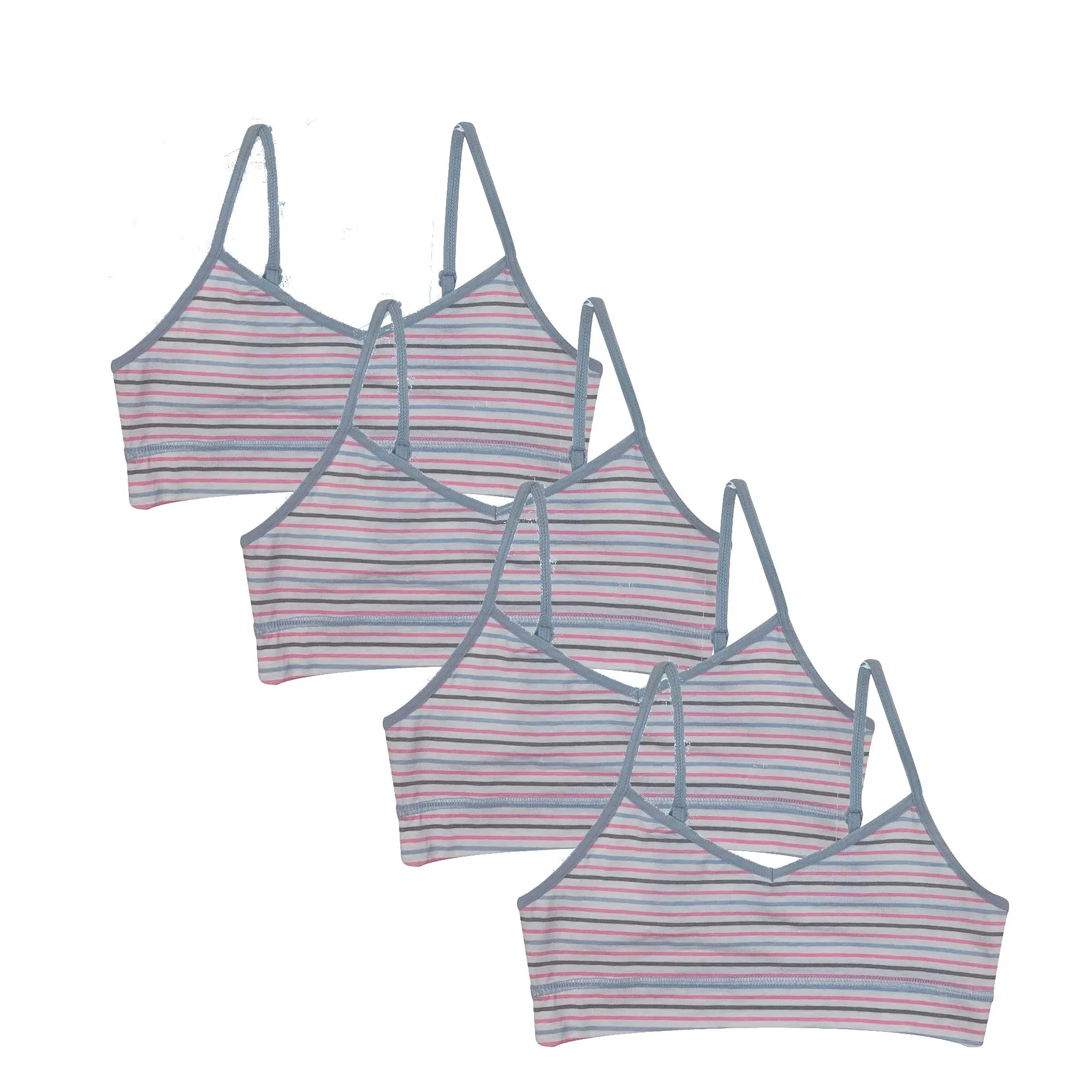 Popular Cotton Girls Training Bra - Crop Cami Training Bras for Girls with Adjustable Straps. Cotton Bra Pack.