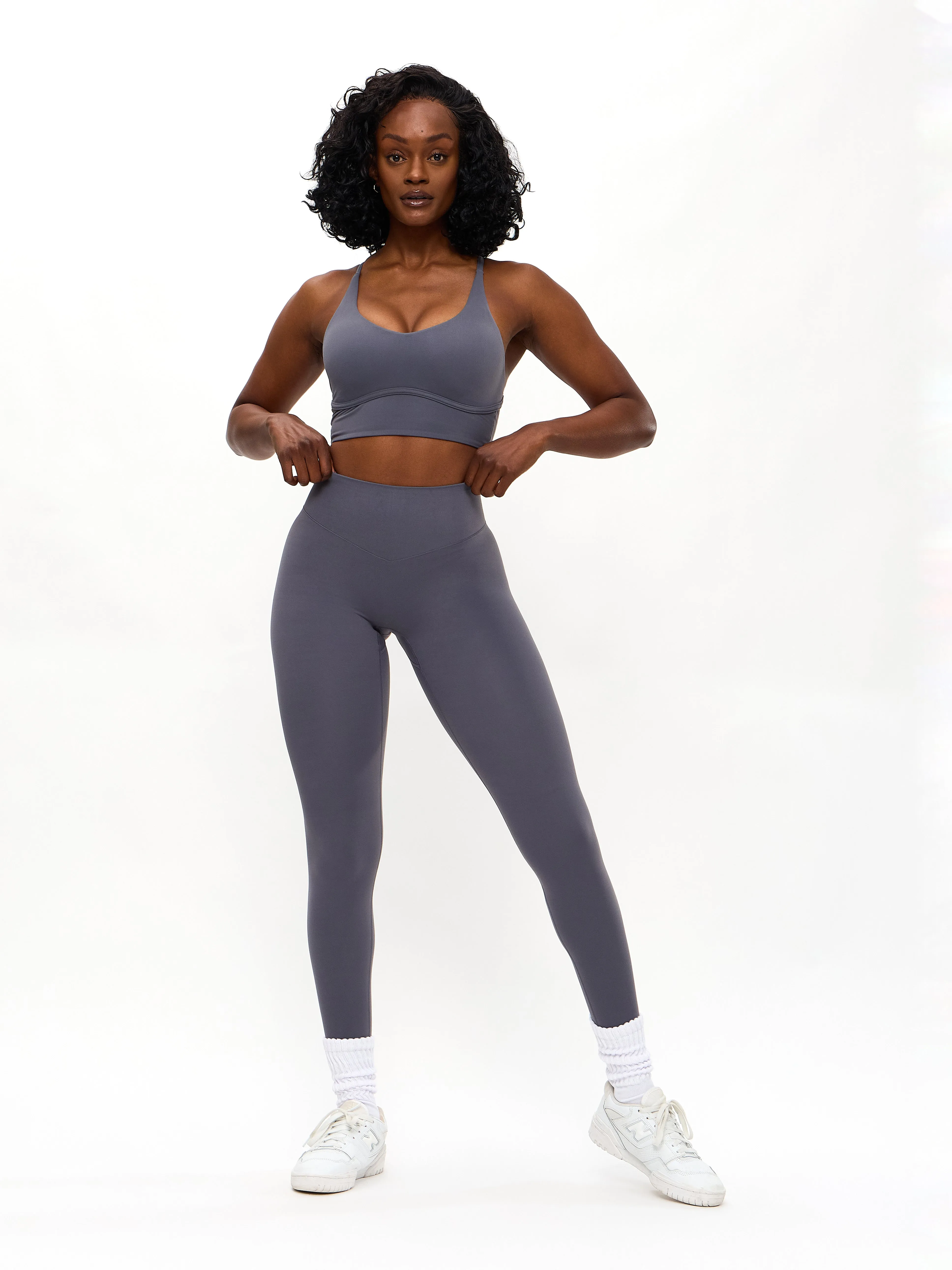 Poshknit V Scrunch Legging - Blue Steel