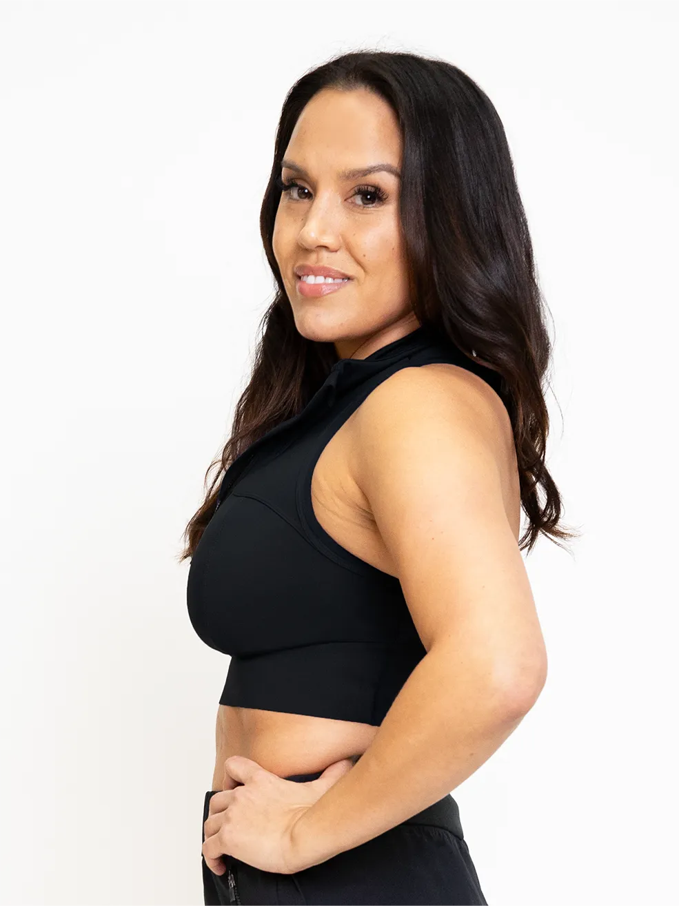 PRAGUE CROP BRA-Endurance Black