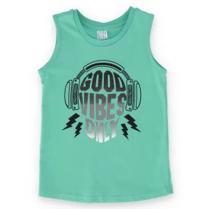 Pre-Boys Good Vibes Muscle Vest - Mint