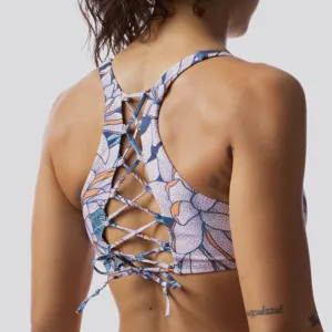 Primitive Bikini Top (Water Lillies Navy)