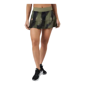 Printed Match Skirt P.blue 000/brown