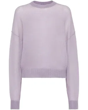 Purple Ash Mohair Crewneck Sweater