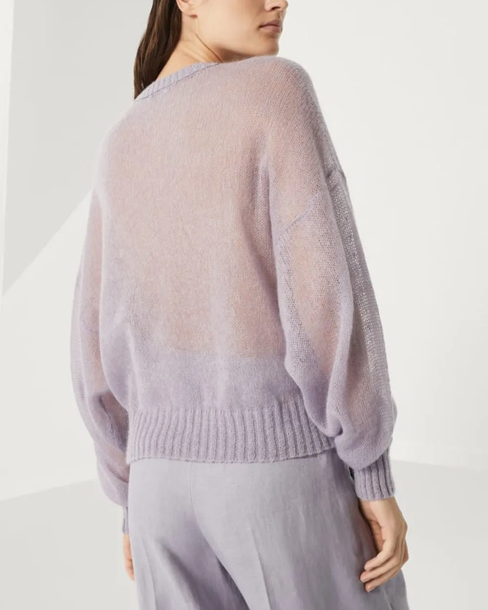 Purple Ash Mohair Crewneck Sweater