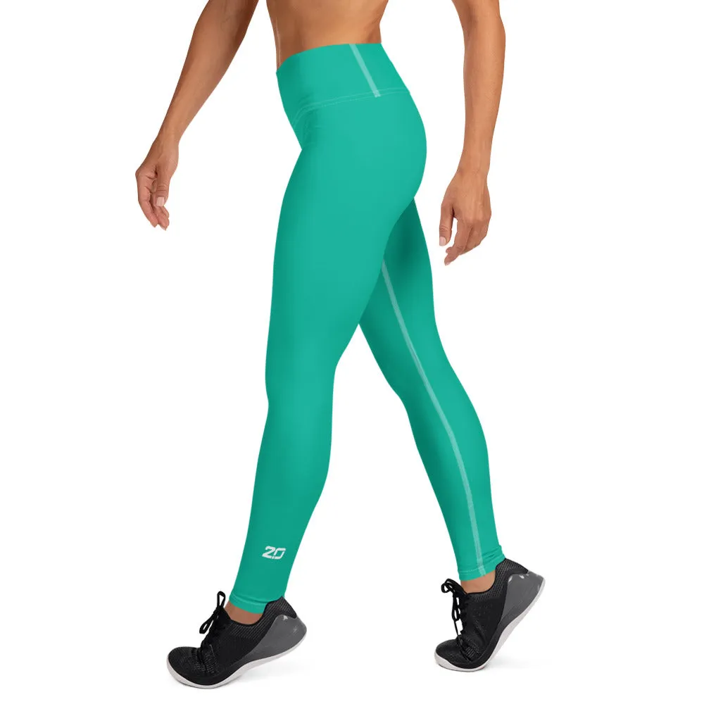 Rebirth High-Waisted Leggings - Aqua