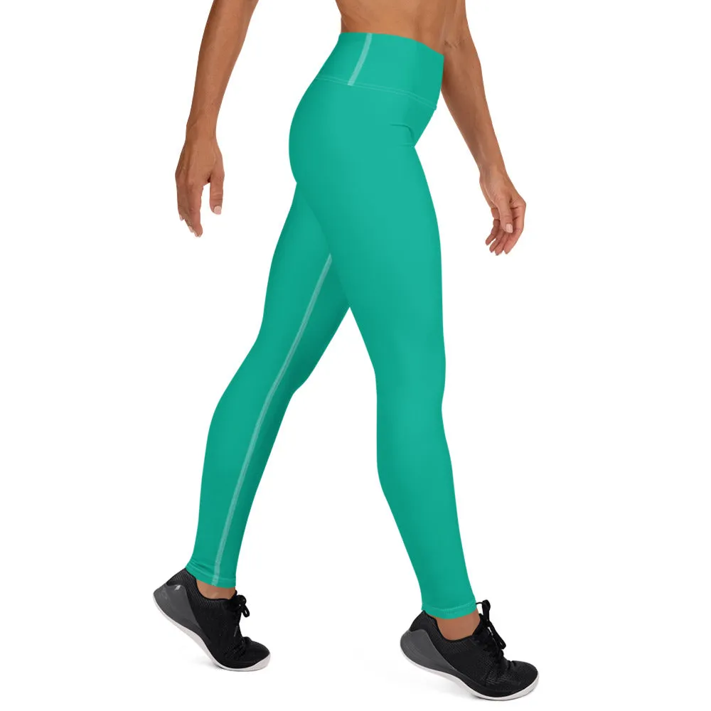 Rebirth High-Waisted Leggings - Aqua