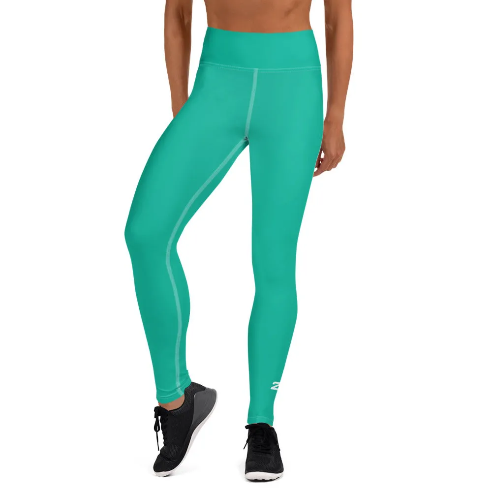 Rebirth High-Waisted Leggings - Aqua