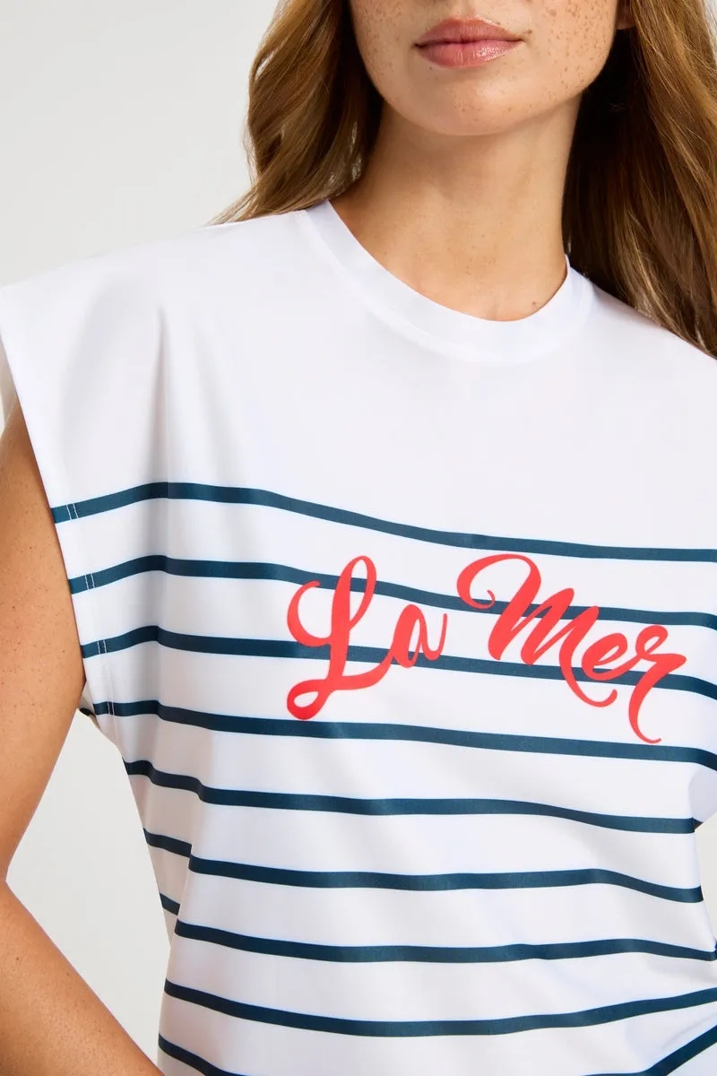 Relaxed Sleeveless Rashguard - La Mer White
