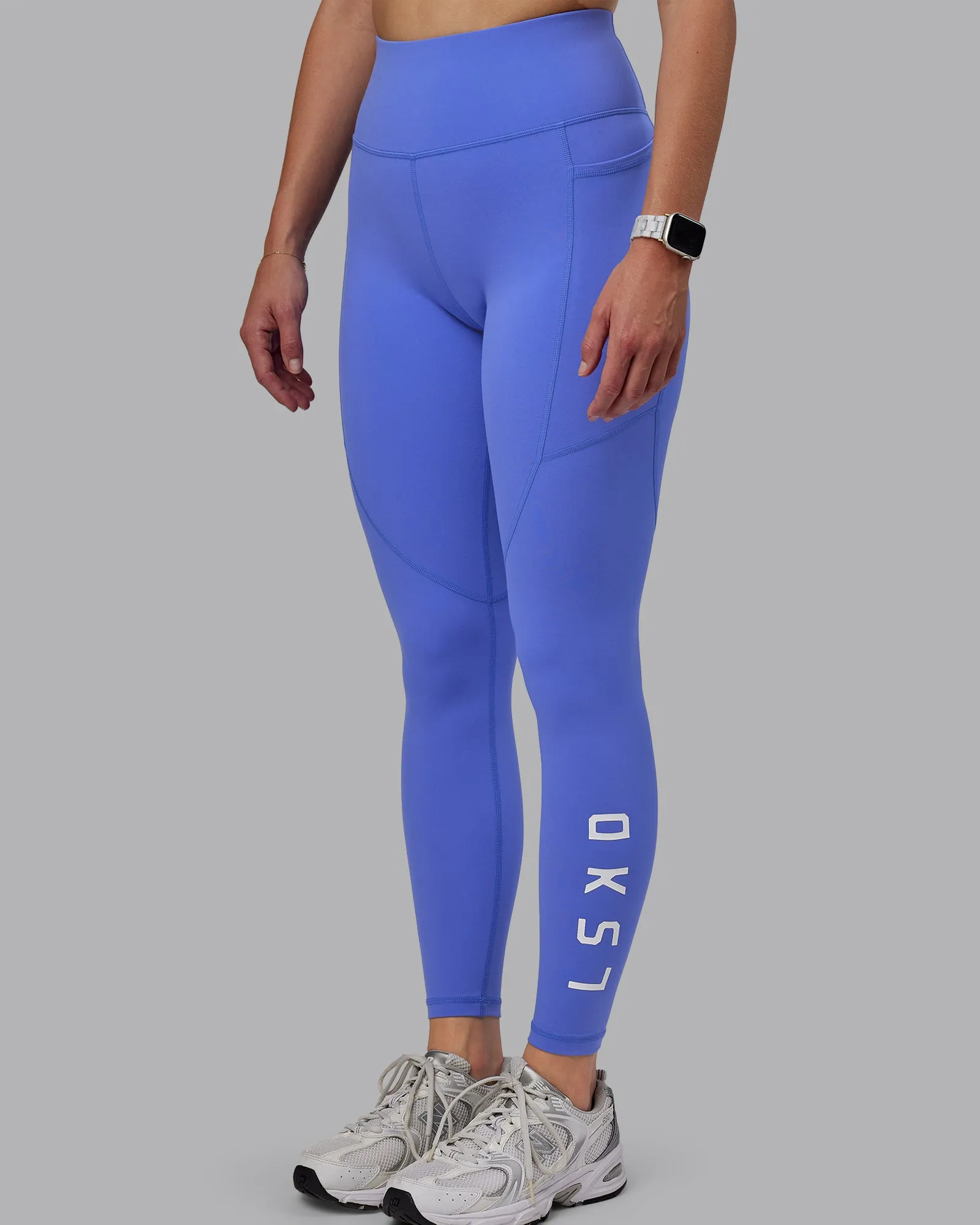 Rep Full Length Tight - Baja Blue-White