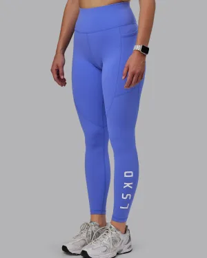 Rep Full Length Tight - Baja Blue-White
