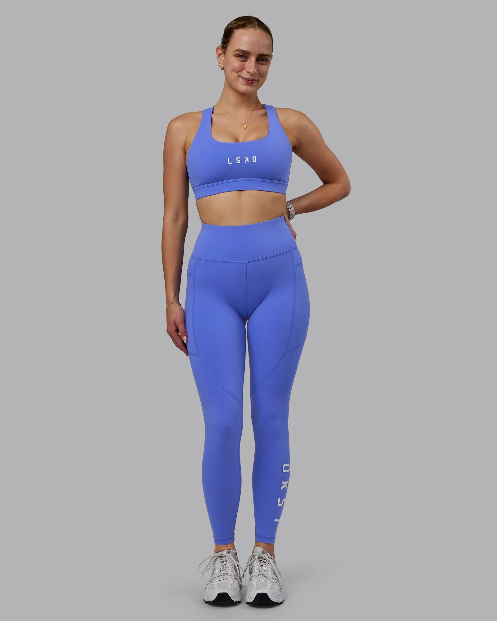 Rep Full Length Tight - Baja Blue-White