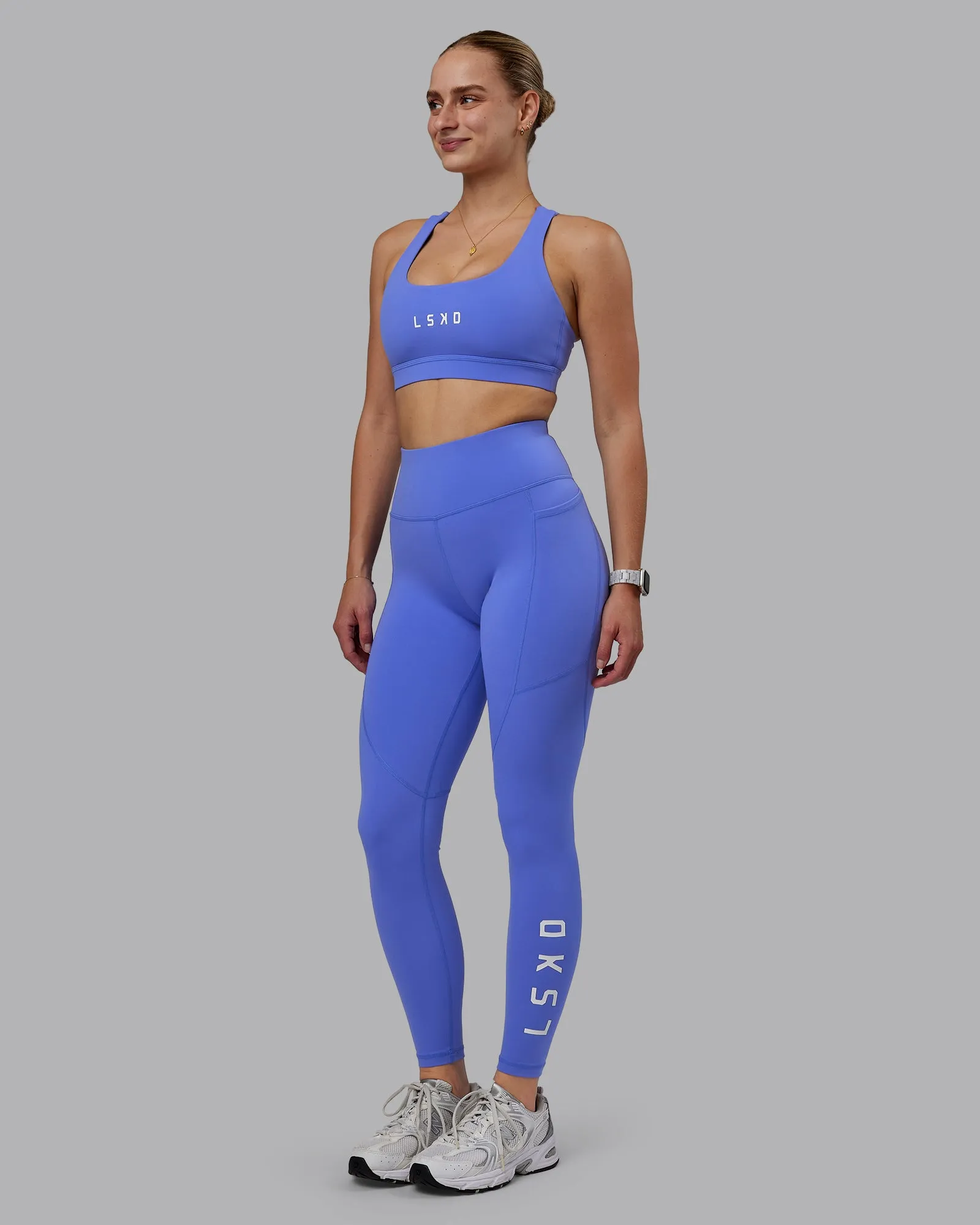 Rep Full Length Tight - Baja Blue-White