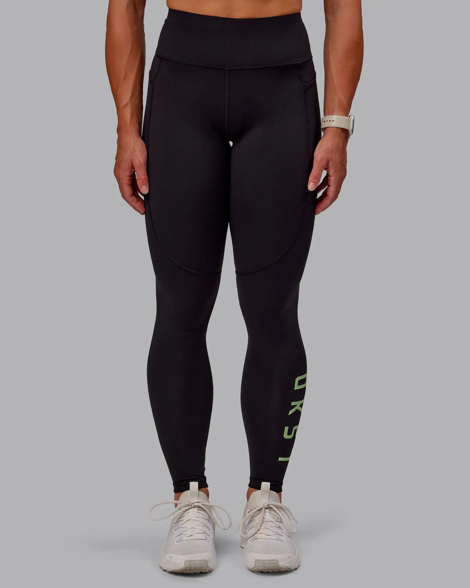 Rep Full Length Tight - Black-Surreal Green