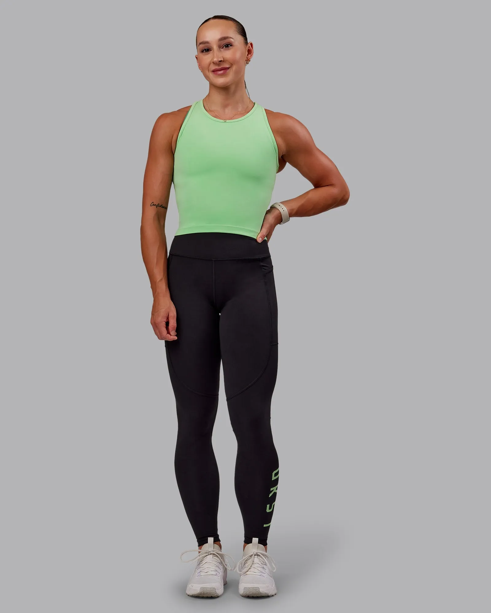 Rep Full Length Tight - Black-Surreal Green