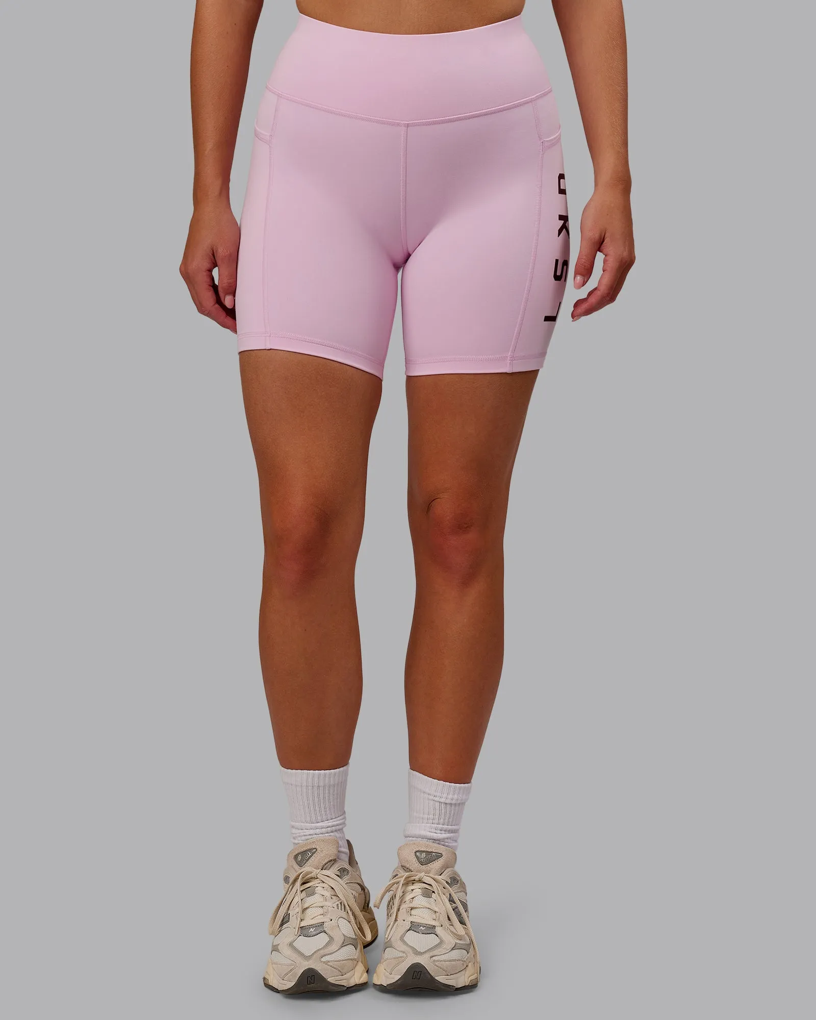 Rep Mid Short Tight - Marshmallow-Cherry Lacquer