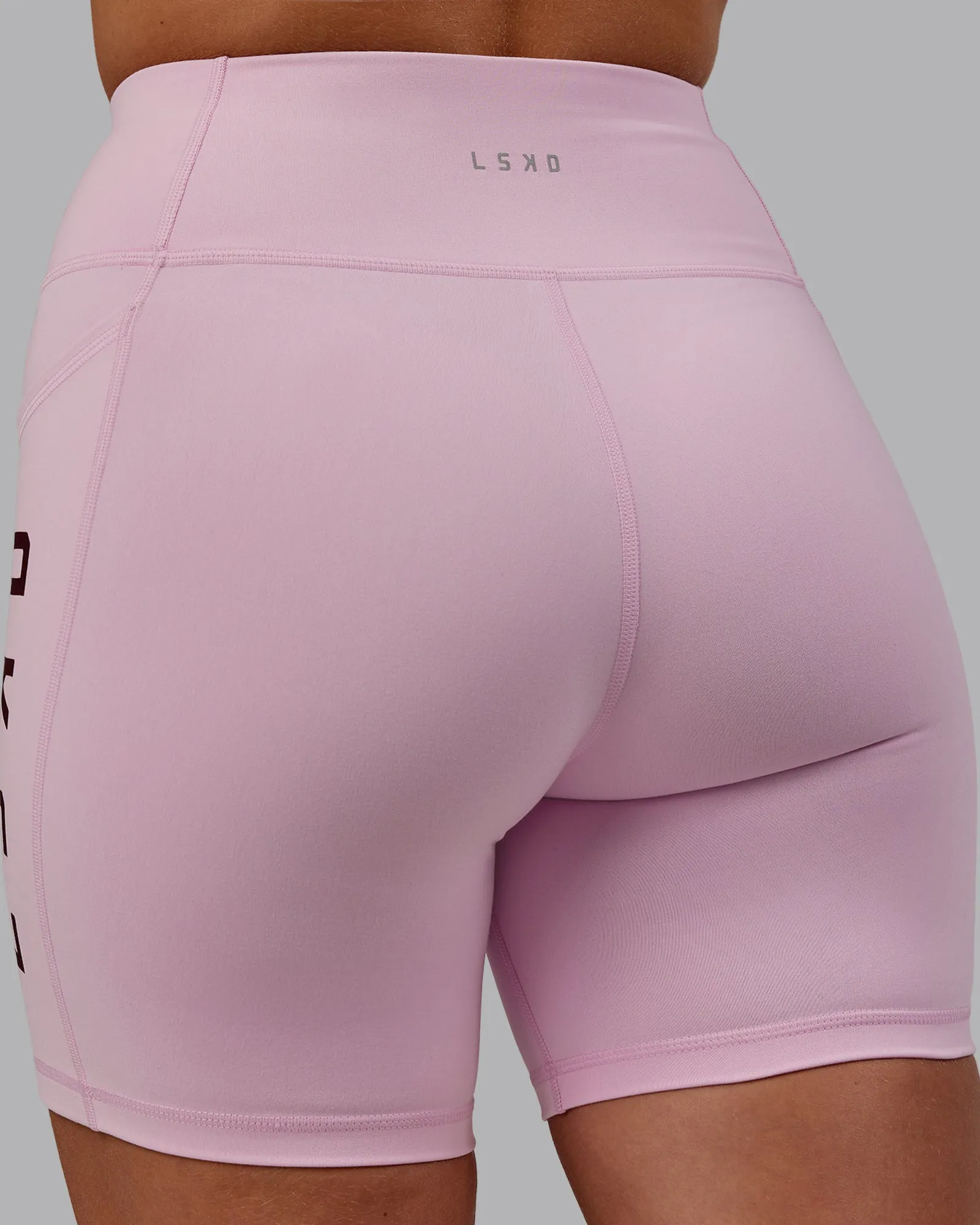 Rep Mid Short Tight - Marshmallow-Cherry Lacquer