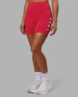Rep Mid Short Tight - Scarlet-White