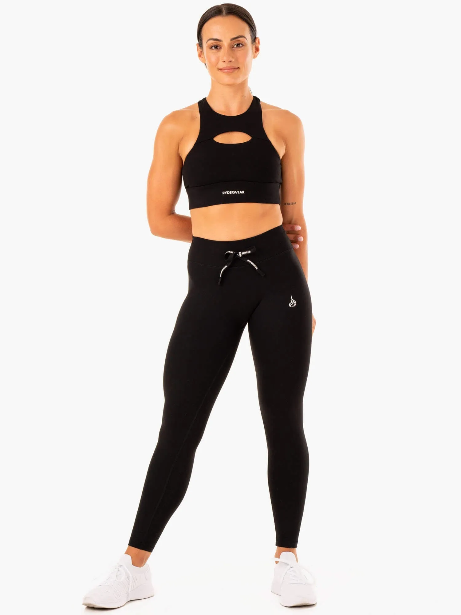 Replay High Waisted Leggings - Black