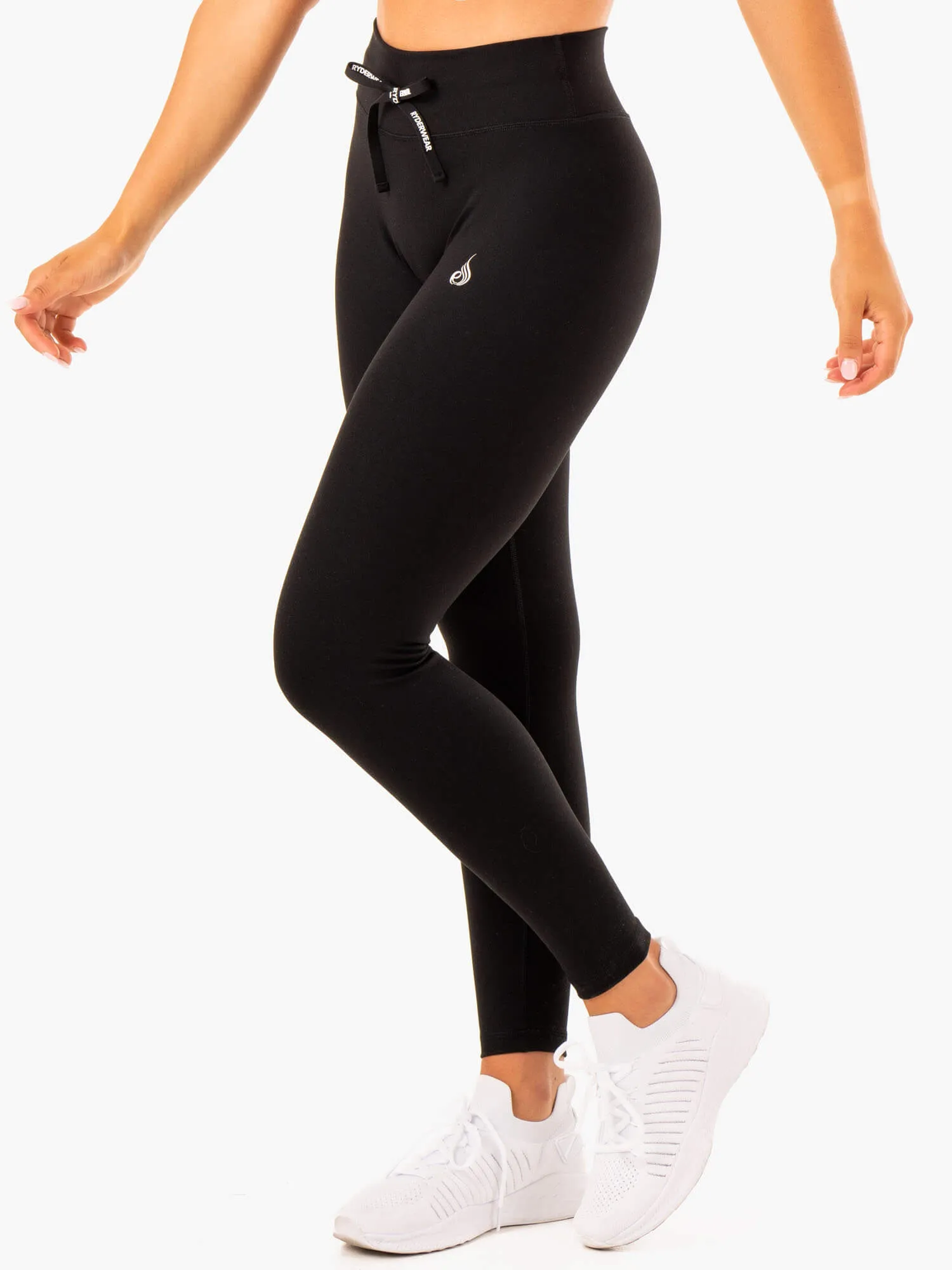 Replay High Waisted Leggings - Black