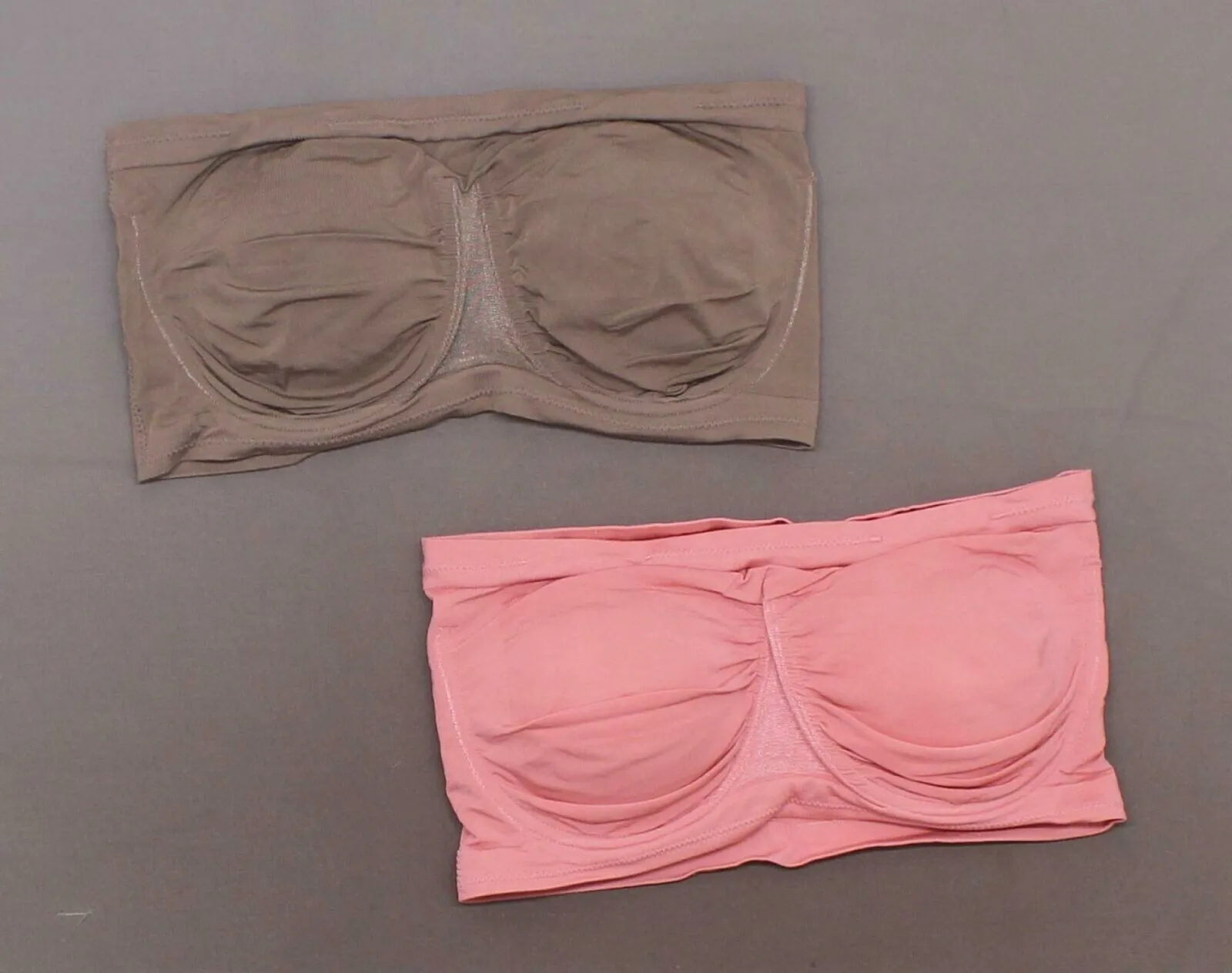 Rhonda Shear 2 Pack Underwire Bandeau Bras Removable Pads Mocha/ Pink Plus 3X