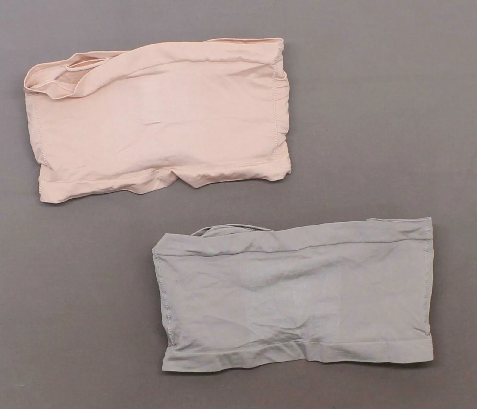 Rhonda Shear LOT OF 2 Underwire Bandeau Bras Removable Pads Gray/Blush Plus 2X