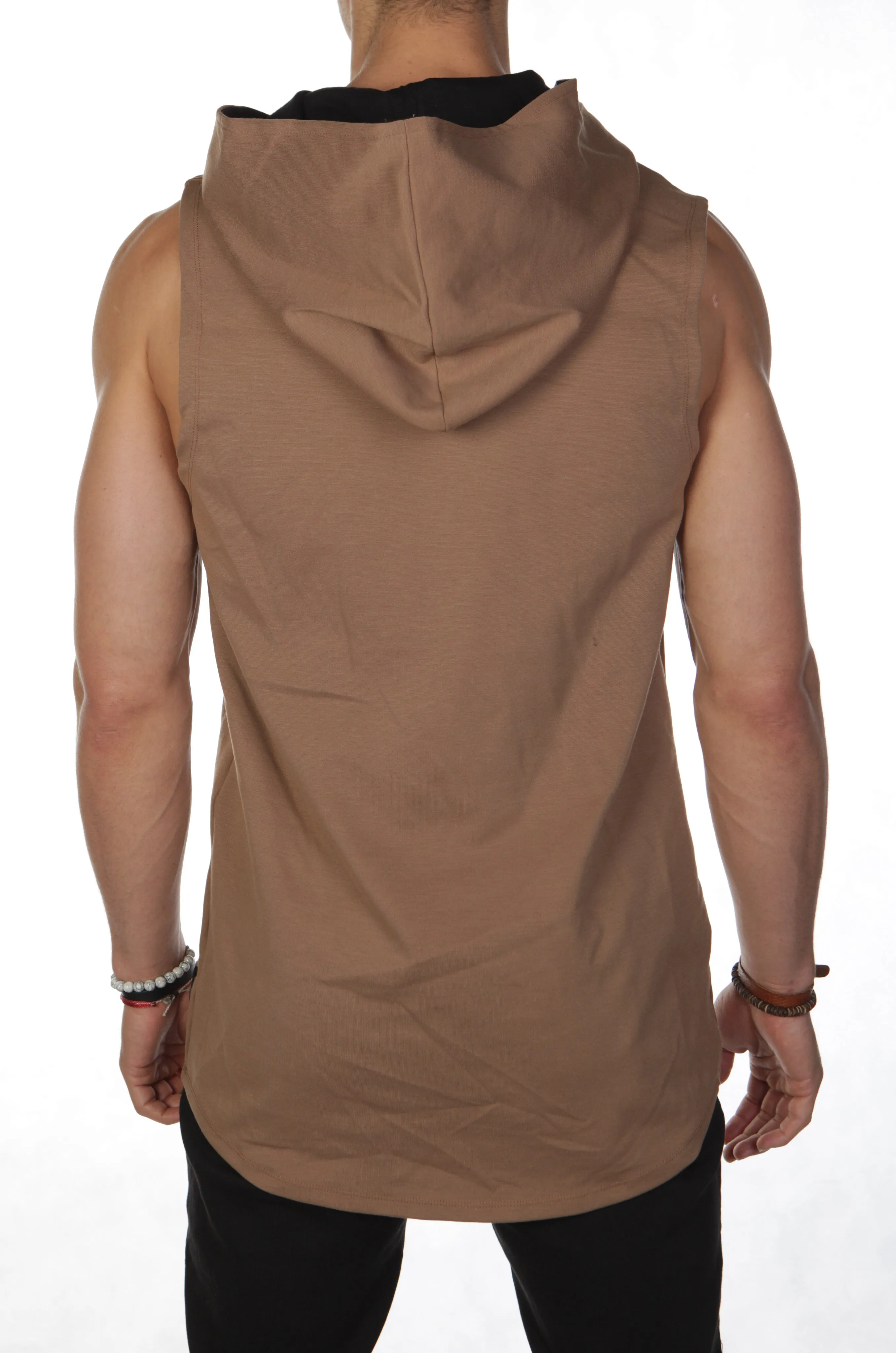 Riley Sleeveless Hoodie - Camel