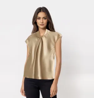Ryza | Elegant Sleeveless Satin Blouse