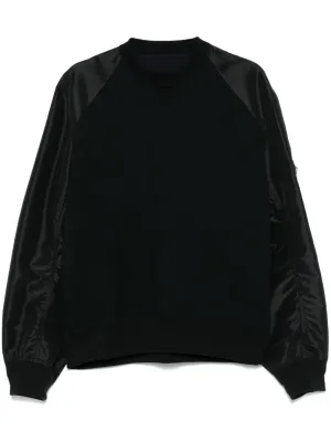 SACAI NYLON OCH BOMULLTYGSHIRT