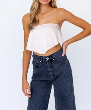 Satin Bandana Scarf Crop Top