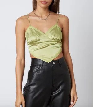 Satin Bandana Triangle Crop Top