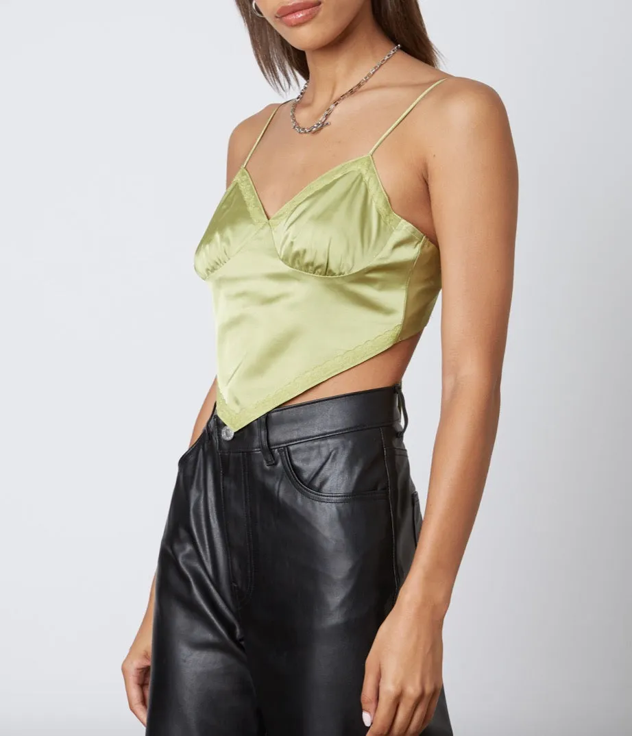 Satin Bandana Triangle Crop Top