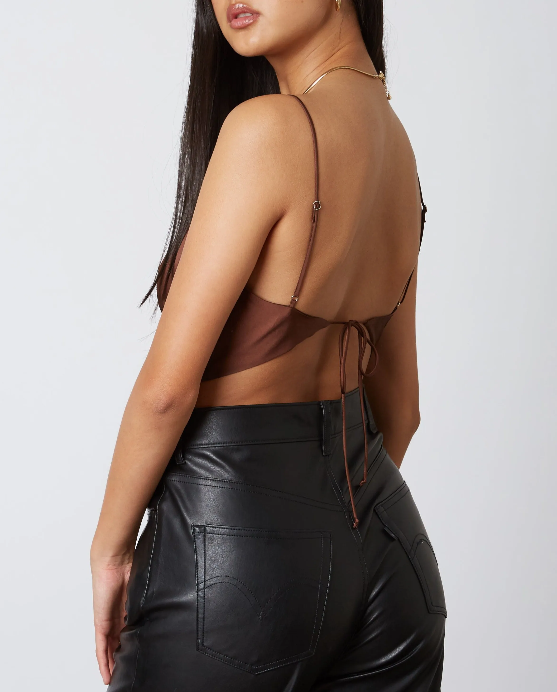 Satin Bandana Triangle Crop Top