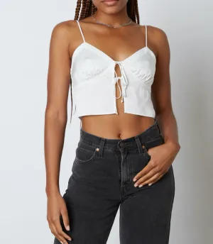 Satin Lace Crop Top