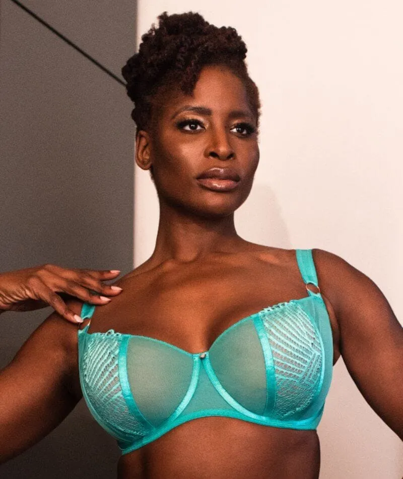 Scantilly Authority Balcony Bra - Blue Lagoon