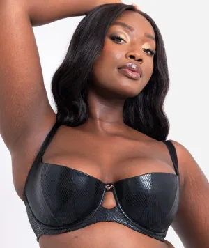 Scantilly Serpent Padded Half Cup Bra - Black